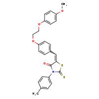 (5Z)-5-({4-[2-(4-methoxyphenoxy)ethoxy]phenyl}methylidene)-3-(4-methylphenyl)-2-sulfanylidene-1,3-thiazolidin-4-one