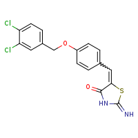 (5Z)-5-({4-[(3,4-dichlorophenyl)methoxy]phenyl}methylidene)-2-imino-1,3-thiazolidin-4-one