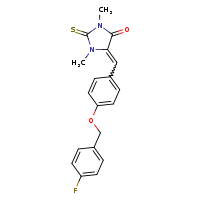(5Z)-5-({4-[(4-fluorophenyl)methoxy]phenyl}methylidene)-1,3-dimethyl-2-sulfanylideneimidazolidin-4-one