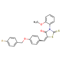 (5Z)-5-({4-[(4-fluorophenyl)methoxy]phenyl}methylidene)-3-(2-methoxyphenyl)-2-sulfanylidene-1,3-thiazolidin-4-one