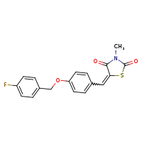 (5Z)-5-({4-[(4-fluorophenyl)methoxy]phenyl}methylidene)-3-methyl-1,3-thiazolidine-2,4-dione