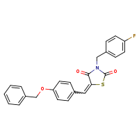 (5Z)-5-{[4-(benzyloxy)phenyl]methylidene}-3-[(4-fluorophenyl)methyl]-1,3-thiazolidine-2,4-dione