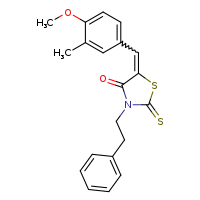 (5Z)-5-[(4-methoxy-3-methylphenyl)methylidene]-3-(2-phenylethyl)-2-sulfanylidene-1,3-thiazolidin-4-one
