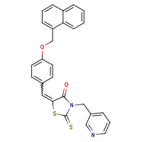 (5Z)-5-{[4-(naphthalen-1-ylmethoxy)phenyl]methylidene}-3-(pyridin-3-ylmethyl)-2-sulfanylidene-1,3-thiazolidin-4-one