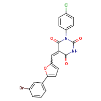 (5Z)-5-{[5-(3-bromophenyl)furan-2-yl]methylidene}-1-(4-chlorophenyl)-1,3-diazinane-2,4,6-trione
