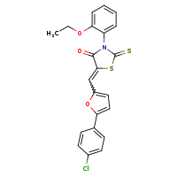 (5Z)-5-{[5-(4-chlorophenyl)furan-2-yl]methylidene}-3-(2-ethoxyphenyl)-2-sulfanylidene-1,3-thiazolidin-4-one