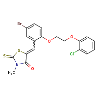 (5Z)-5-({5-bromo-2-[2-(2-chlorophenoxy)ethoxy]phenyl}methylidene)-3-methyl-2-sulfanylidene-1,3-thiazolidin-4-one