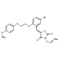 (5Z)-5-({5-bromo-2-[2-(4-methoxyphenoxy)ethoxy]phenyl}methylidene)-3-(prop-2-en-1-yl)-2-sulfanylidene-1,3-thiazolidin-4-one