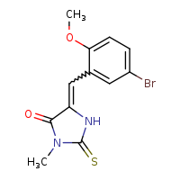 (5Z)-5-[(5-bromo-2-methoxyphenyl)methylidene]-3-methyl-2-sulfanylideneimidazolidin-4-one