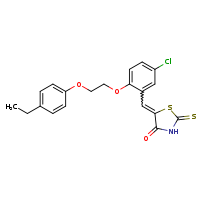 (5Z)-5-({5-chloro-2-[2-(4-ethylphenoxy)ethoxy]phenyl}methylidene)-2-sulfanylidene-1,3-thiazolidin-4-one