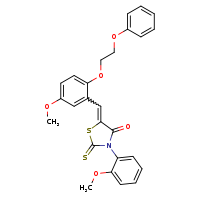 (5Z)-5-{[5-methoxy-2-(2-phenoxyethoxy)phenyl]methylidene}-3-(2-methoxyphenyl)-2-sulfanylidene-1,3-thiazolidin-4-one