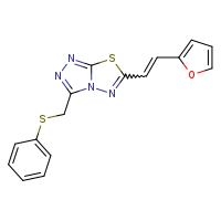 6-[(1E)-2-(furan-2-yl)ethenyl]-3-[(phenylsulfanyl)methyl]-[1,2,4]triazolo[3,4-b][1,3,4]thiadiazole