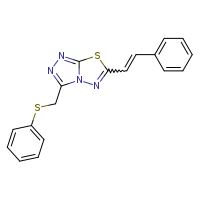 6-[(1E)-2-phenylethenyl]-3-[(phenylsulfanyl)methyl]-[1,2,4]triazolo[3,4-b][1,3,4]thiadiazole