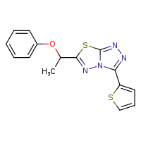 6-(1-phenoxyethyl)-3-(thiophen-2-yl)-[1,2,4]triazolo[3,4-b][1,3,4]thiadiazole