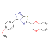 6-(2,3-dihydro-1,4-benzodioxin-2-yl)-3-(4-methoxyphenyl)-[1,2,4]triazolo[3,4-b][1,3,4]thiadiazole