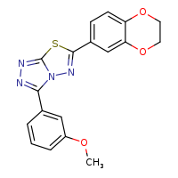 6-(2,3-dihydro-1,4-benzodioxin-6-yl)-3-(3-methoxyphenyl)-[1,2,4]triazolo[3,4-b][1,3,4]thiadiazole