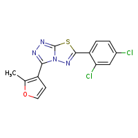 6-(2,4-dichlorophenyl)-3-(2-methylfuran-3-yl)-[1,2,4]triazolo[3,4-b][1,3,4]thiadiazole