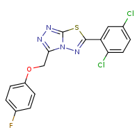 6-(2,5-dichlorophenyl)-3-(4-fluorophenoxymethyl)-[1,2,4]triazolo[3,4-b][1,3,4]thiadiazole