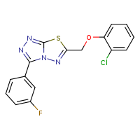 6-(2-chlorophenoxymethyl)-3-(3-fluorophenyl)-[1,2,4]triazolo[3,4-b][1,3,4]thiadiazole