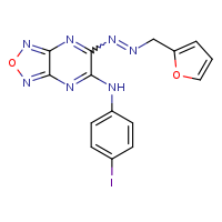 6-[2-(furan-2-ylmethyl)diazen-1-yl]-N-(4-iodophenyl)-[1,2,5]oxadiazolo[3,4-b]pyrazin-5-amine
