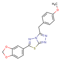 6-(2H-1,3-benzodioxol-5-yl)-3-[(4-methoxyphenyl)methyl]-[1,2,4]triazolo[3,4-b][1,3,4]thiadiazole