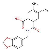 6-[(2H-1,3-benzodioxol-5-ylmethyl)carbamoyl]-3,4-dimethylcyclohex-3-ene-1-carboxylic acid