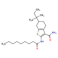 6-(2-methylbutan-2-yl)-2-nonanamido-4,5,6,7-tetrahydro-1-benzothiophene-3-carboxamide