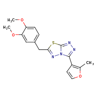 6-[(3,4-dimethoxyphenyl)methyl]-3-(2-methylfuran-3-yl)-[1,2,4]triazolo[3,4-b][1,3,4]thiadiazole