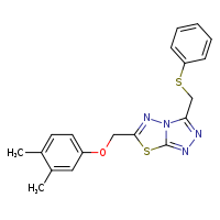 6-(3,4-dimethylphenoxymethyl)-3-[(phenylsulfanyl)methyl]-[1,2,4]triazolo[3,4-b][1,3,4]thiadiazole