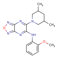 6-(3,5-dimethylpiperidin-1-yl)-N-(2-methoxyphenyl)-[1,2,5]oxadiazolo[3,4-b]pyrazin-5-amine