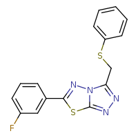 6-(3-fluorophenyl)-3-[(phenylsulfanyl)methyl]-[1,2,4]triazolo[3,4-b][1,3,4]thiadiazole