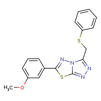 6-(3-methoxyphenyl)-3-[(phenylsulfanyl)methyl]-[1,2,4]triazolo[3,4-b][1,3,4]thiadiazole