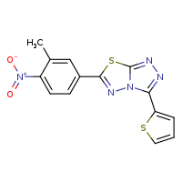 6-(3-methyl-4-nitrophenyl)-3-(thiophen-2-yl)-[1,2,4]triazolo[3,4-b][1,3,4]thiadiazole