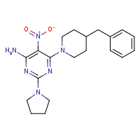 6-(4-benzylpiperidin-1-yl)-5-nitro-2-(pyrrolidin-1-yl)pyrimidin-4-amine