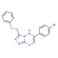 6-(4-bromophenyl)-3-[(phenylsulfanyl)methyl]-5H-[1,2,4]triazolo[3,4-b][1,3,4]thiadiazine