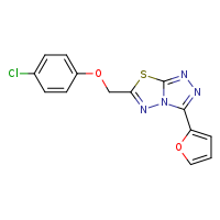 6-(4-chlorophenoxymethyl)-3-(furan-2-yl)-[1,2,4]triazolo[3,4-b][1,3,4]thiadiazole