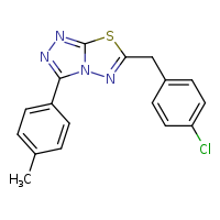 6-[(4-chlorophenyl)methyl]-3-(4-methylphenyl)-[1,2,4]triazolo[3,4-b][1,3,4]thiadiazole
