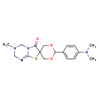 6'-[4-(dimethylamino)phenyl]-3-methyl-2,4-dihydrospiro[[1,3]thiazolo[3,2-a][1,3,5]triazine-7,3'-[1,5]dioxan]-6-one