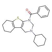 6-benzoyl-4-cyclohexyl-8-thia-4,6-diazatricyclo[7.4.0.0²,?]trideca-1(9),2(7)-diene