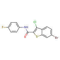 6-bromo-3-chloro-N-(4-fluorophenyl)-1-benzothiophene-2-carboxamide
