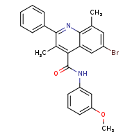 6-bromo-N-(3-methoxyphenyl)-3,8-dimethyl-2-phenylquinoline-4-carboxamide