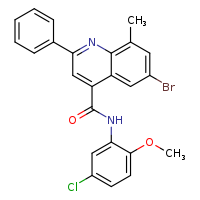 6-bromo-N-(5-chloro-2-methoxyphenyl)-8-methyl-2-phenylquinoline-4-carboxamide