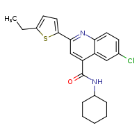 6-chloro-N-cyclohexyl-2-(5-ethylthiophen-2-yl)quinoline-4-carboxamide