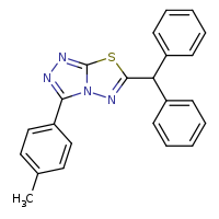 6-(diphenylmethyl)-3-(4-methylphenyl)-[1,2,4]triazolo[3,4-b][1,3,4]thiadiazole