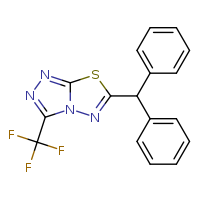 6-(diphenylmethyl)-3-(trifluoromethyl)-[1,2,4]triazolo[3,4-b][1,3,4]thiadiazole