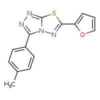 6-(furan-2-yl)-3-(4-methylphenyl)-[1,2,4]triazolo[3,4-b][1,3,4]thiadiazole