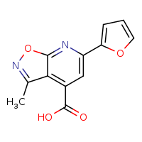 6-(furan-2-yl)-3-methyl-[1,2]oxazolo[5,4-b]pyridine-4-carboxylic acid