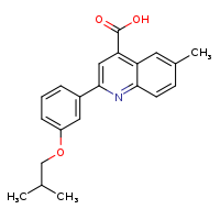 6-methyl-2-[3-(2-methylpropoxy)phenyl]quinoline-4-carboxylic acid