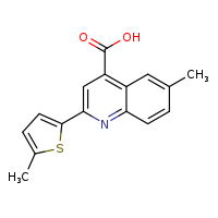 6-methyl-2-(5-methylthiophen-2-yl)quinoline-4-carboxylic acid