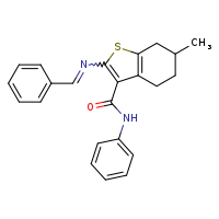 6-methyl-N-phenyl-2-[(E)-(phenylmethylidene)amino]-4,5,6,7-tetrahydro-1-benzothiophene-3-carboxamide